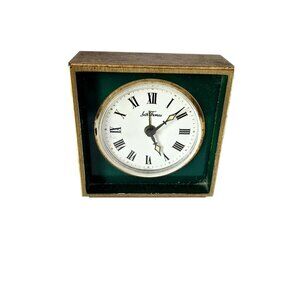 Vintage Seth Thomas Brass Made In Germany Mini Table Top Clock